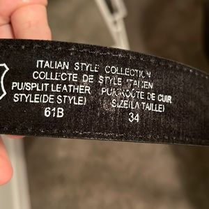 New cowboy style belt Italian leather size 34